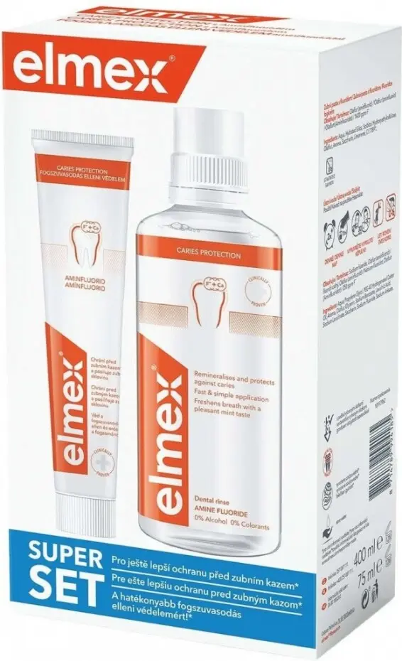 12718-elmex caries protection ustni voda 400ml + zubni pasta 75ml